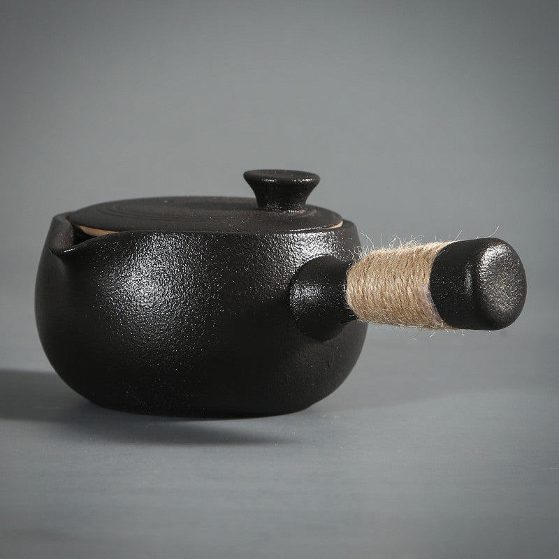 Japanese-style Black Pottery Tea Warmer And Tea Stove Kung Fu Tea Set.